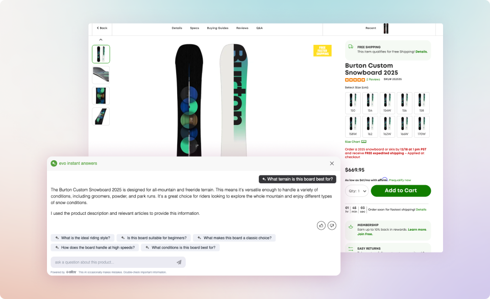 Evo holiday campaign