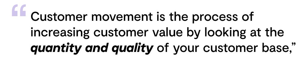 Customer movement: Quality and quantity